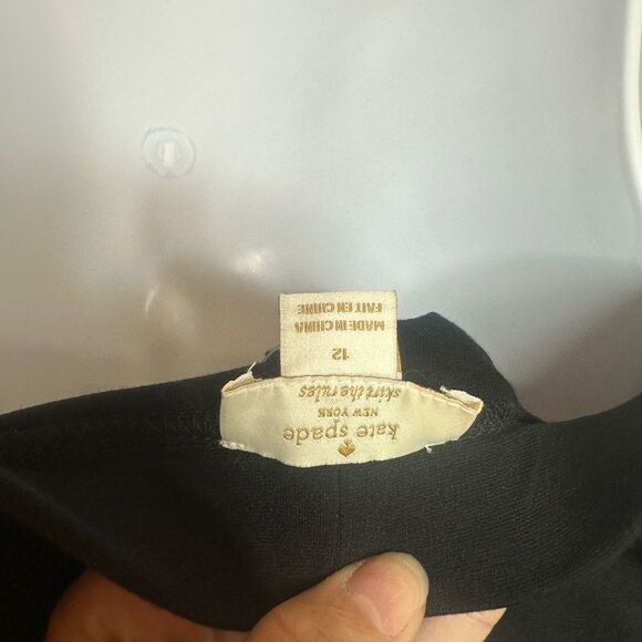 Kate Spade Girls Black leggings with zipper detail Size 12 - Picture 7 of 10